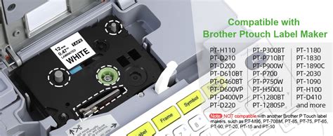 Labelife Pack Replacement For Brother P Touch Label Tape Tze Tze