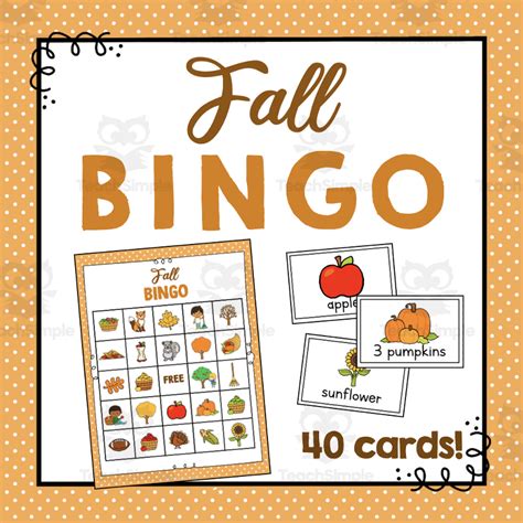 Fall Bingo Game by Teach Simple