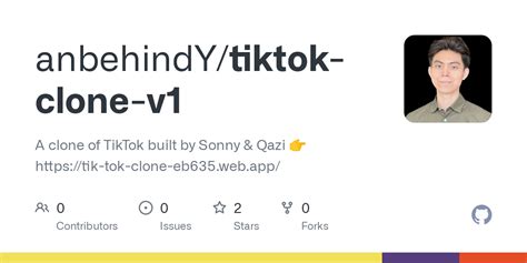 Github Anbehindy Tiktok Clone V A Clone Of Tiktok Built By Sonny