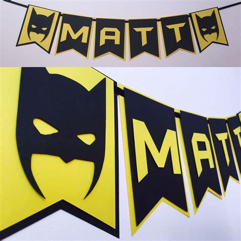 Personalized Batman Banner Batman Birthday Banner Batman Birthday Party