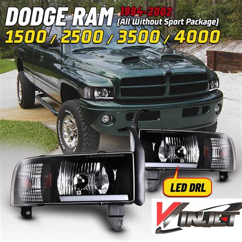 Winjet Led Drl Bar Headlights For Dodge Ram