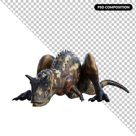 Dinossauro Carnotaurus Isolado Renderização 3d Psd Premium