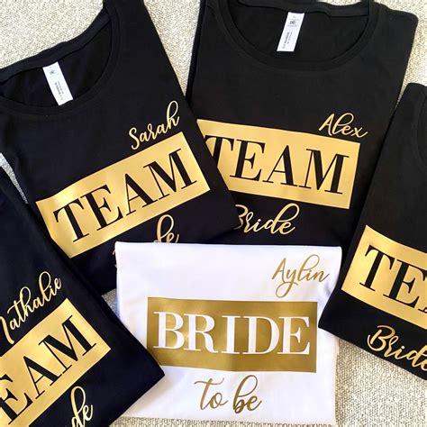 JGA T shirts Team Bride personalisierbar Tolle T Shirts für den