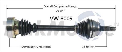 Vw Cv Axle Shaft Front Driver Side Aftermarket Vw Surtrack Vw