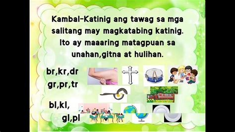 Filipino Q2 W2 Patinigkatinig At Kambal Katinig O Klaster Youtube