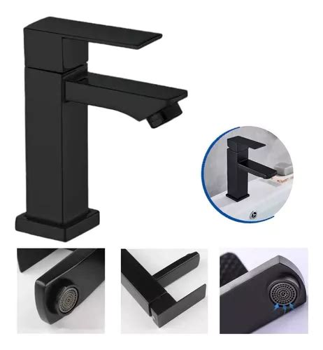 Torneira De Banheiro Lavabo Luxo Metal Preta Black Curta Parcelamento