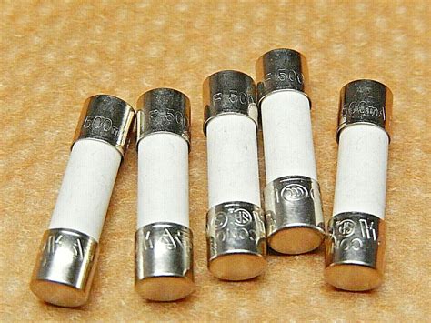 500mA 250V Fuse 5mm X 20mm Quick Blow CERAMIC BODY Pack Of 5 Or Pack Of