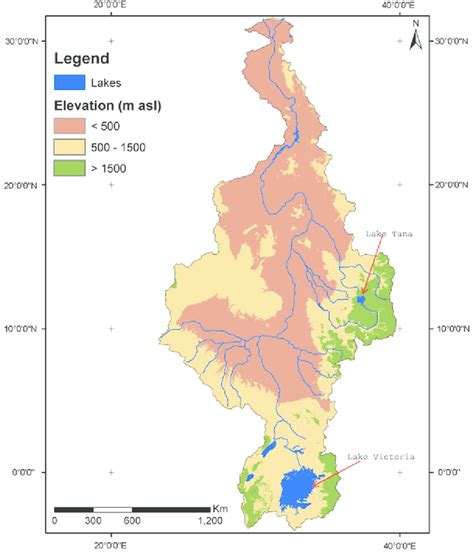 1 Topographic Map Of The Nile Basin Download Scientific Diagram