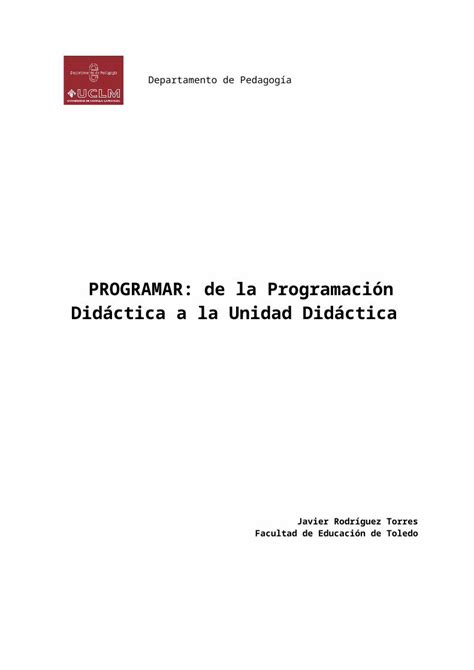 Doc Unidades Didacticas Departamento Pedagogia Dokumen Tips