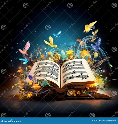 Open Book With Musical Notes Stock Photo Image Of Music Immerse