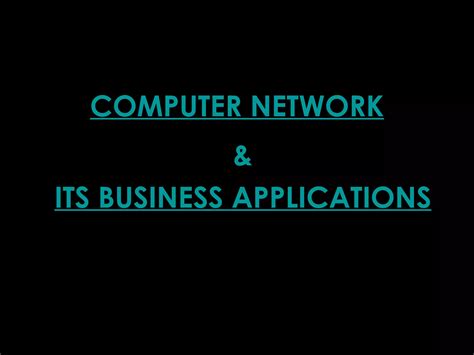 Computer network ppt | PPT