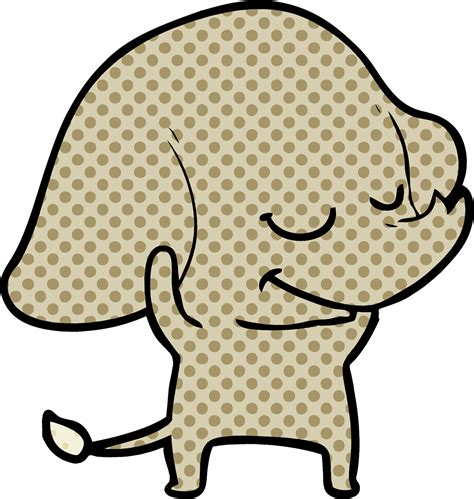 cartoon smiling elephant 12417938 Vector Art at Vecteezy