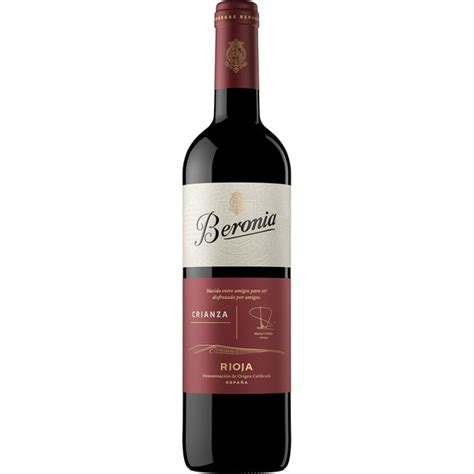 Comprar Vino Tinto Crianza DOCa Rioja Botella 75 Cl BERONIA