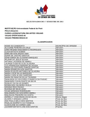 Preenchível Disponível CURSO LICENCIATURA EM ARTES VISUAIS Fax Email