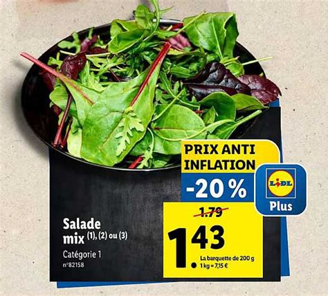 Promo Salade Mix Chez Lidl Icatalogue Fr