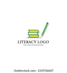 Literacy Logo Design Vector Popular Book Stock Vector (Royalty Free ...