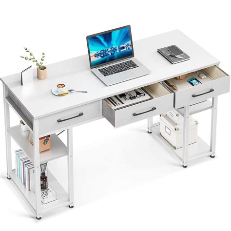 ODK Office Small Computer Desk: Home Table with Fabric Drawers ...