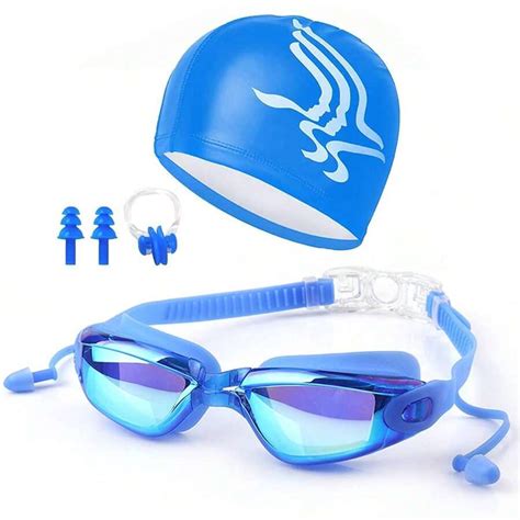 (5pcs) Swimming Goggles, Swim Cap, Nose Clip And Earplug Set | SHEIN EUR