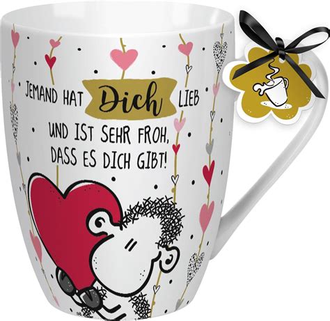 Sheepworld Tasse Mit Spruch Jemand Hat Dich Lieb Kaffeetasse