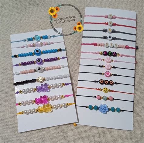 Pulseras Aesthetic 🌸 Hacer Pulseras Bisuteria Pulseras Bonitas Pulseras De Joyería