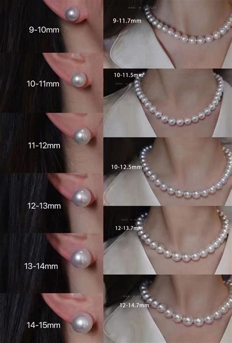 Pearl size chart for reference : r/jewelryknowledge