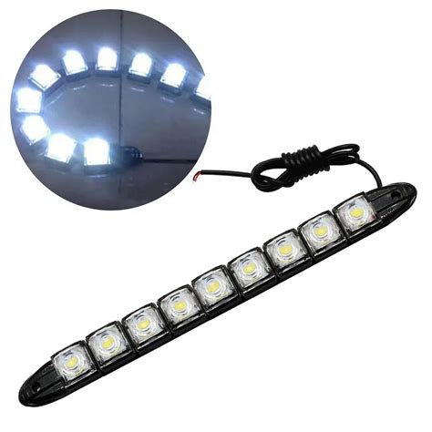 1 Adet Araba Led DRL DC 12V COB Sis I K 5w Esnek Beyaz G Nd