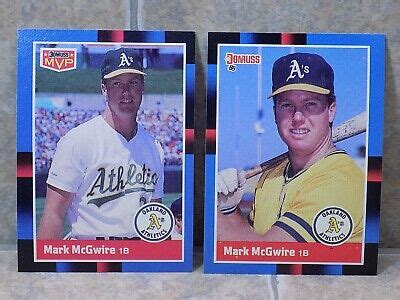 Donruss Bc Mark Mcgwire Baseball Cards Oakland A S