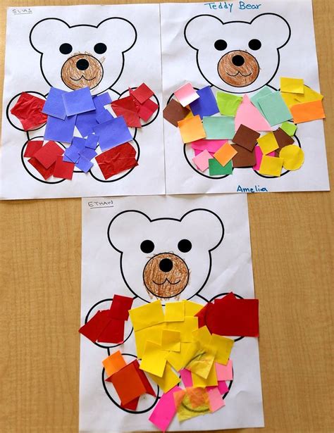 Bear Collages Craft Bear Crafts Preschool Teddy Bear Crafts Teddy