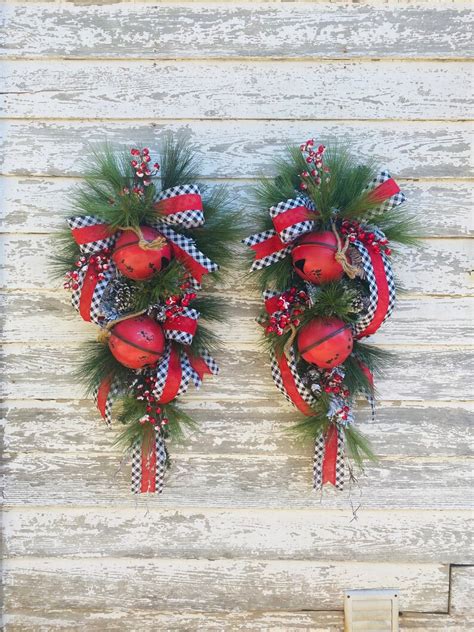 Christmas Bell Double Door Swags Double Door Christmas Swags Etsy