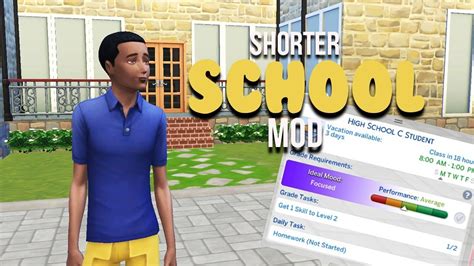 SHORT SCHOOL DAY FOR TEENS & CHILDREN MOD | The Sims 4 Mods - YouTube