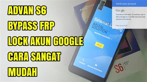 Bypass Frp Advan Vandroid S Mengatasi Terkunci Akun Google Lupa