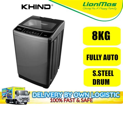 KHIND 8kg Fully Auto Washing Machine WM80A Washer Mesin Basuh Lazada