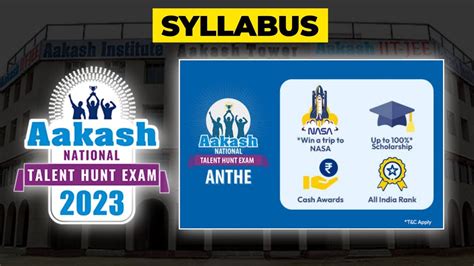 Anthe Syllabus Classes Aakash National Talent