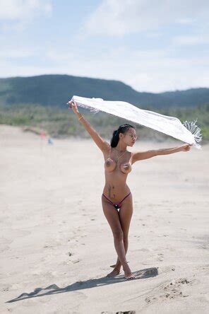 Bikini Model Anda Ai Enhanced Pink And White Topaz Sharpen Faceai Porn Pic