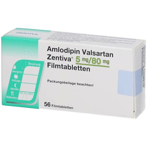 Amlodipin Valsartan Zentiva Mg Mg Filmtabl St Mit Dem E Rezept