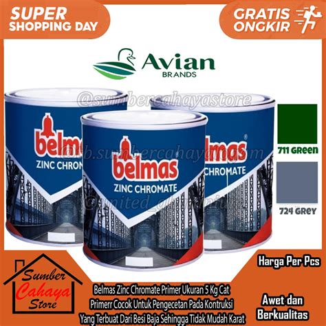 Jual Cat Anti Karat Meni Kayu Besi Belmas Zinc Chromate Primer Avian