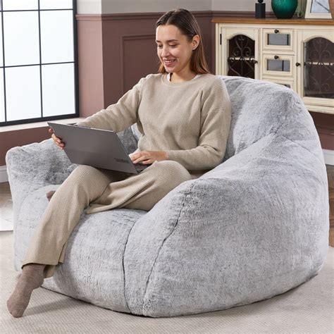 Homguava Giant Bean Bag Chair For Adults Large Bean Bag Couch Lazy Sofa With Armrests And Soft