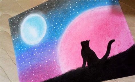 Aprende A Como Dibujar Un Paisaje Nocturno Con Gises Pastel