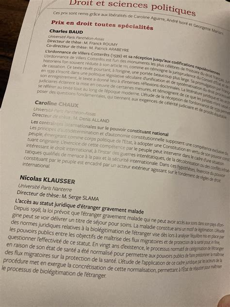 Serge SLAMA on Twitter Prix de la chancellerie des universités