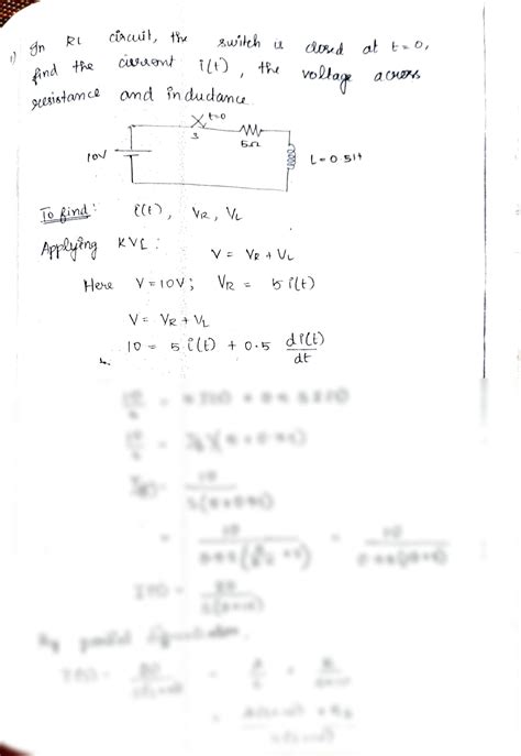 Solution Transient Response Analysis For Rlc Circuits Studypool