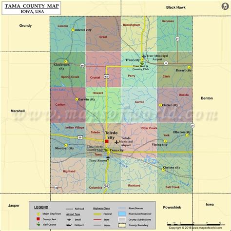 Tama County Map, Iowa