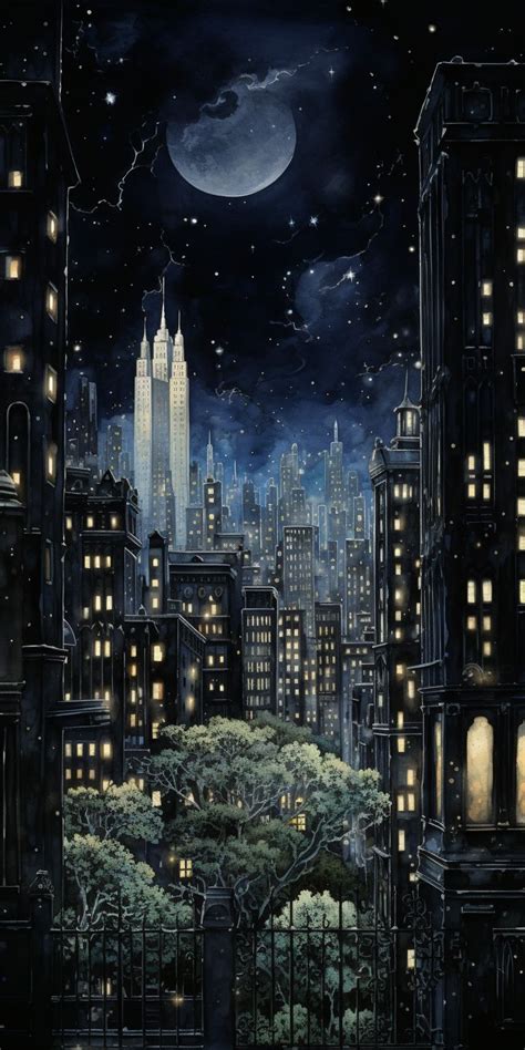 Night Gotham City | Scenery wallpaper, Art gallery wallpaper, Landscape ...