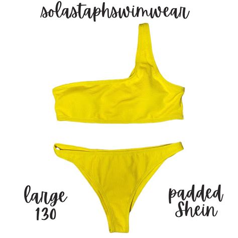 Yellow One Shoulder Bikini Women S Fashion Swimwear Bikinis And Swimsuits On Carousell