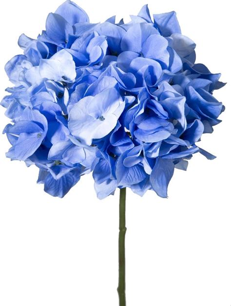 Viv Home Luxuries Hortensia Zijden Bloem Blauw 48cm