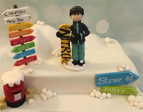 Th Birthday Snowboarding Decorated Cake By Shereen Cakesdecor