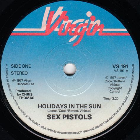 Sex Pistols Holidays In The Sun Silver Machine Records