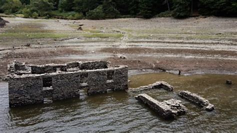 Powys Farm Flooded For Reservoir Emerges Following Dry Spell Bbc News