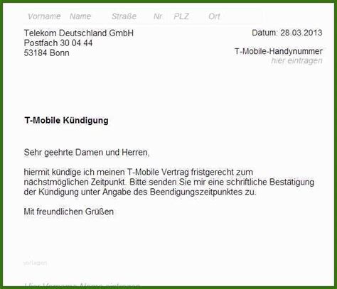 K Ndigung Klarmobil Vorlage Bewundernswert T Mobile K Ndigung Mit