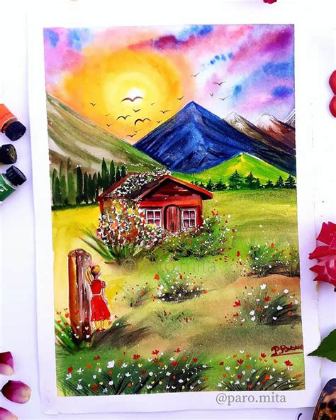 Relax and Take a Break with these 14 Landscape Painting Ideas - Beautiful Dawn Designs