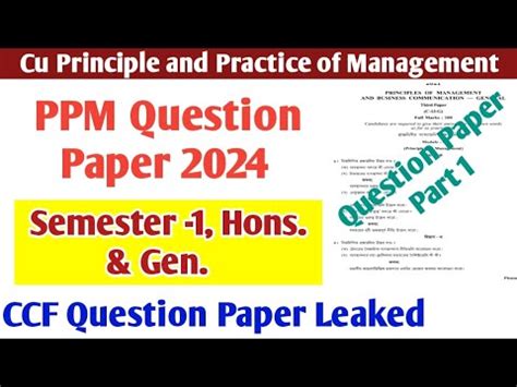 Bcom St Semester Principles Of Management Question Paper B